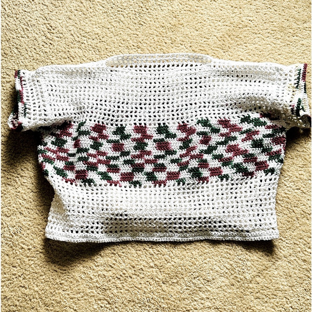 SALE $15 Crocheted Sparkle Crop Top